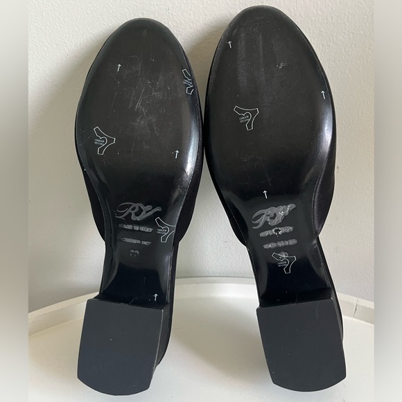 ROGER VIVIER PARIS Chips Strass Embellished Black Satin Slip On Mule Shoes 9 - Picture 9 of 15